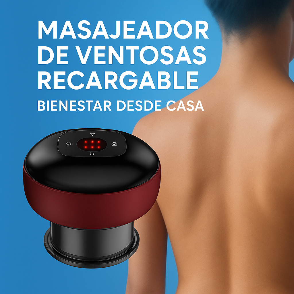 MASAJEADOR DE VENTOSAS RECARGABLE